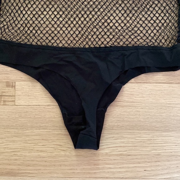 Victoria’s Secret High Waist Fishnet Black Tanga Thong - Picture 3 of 4